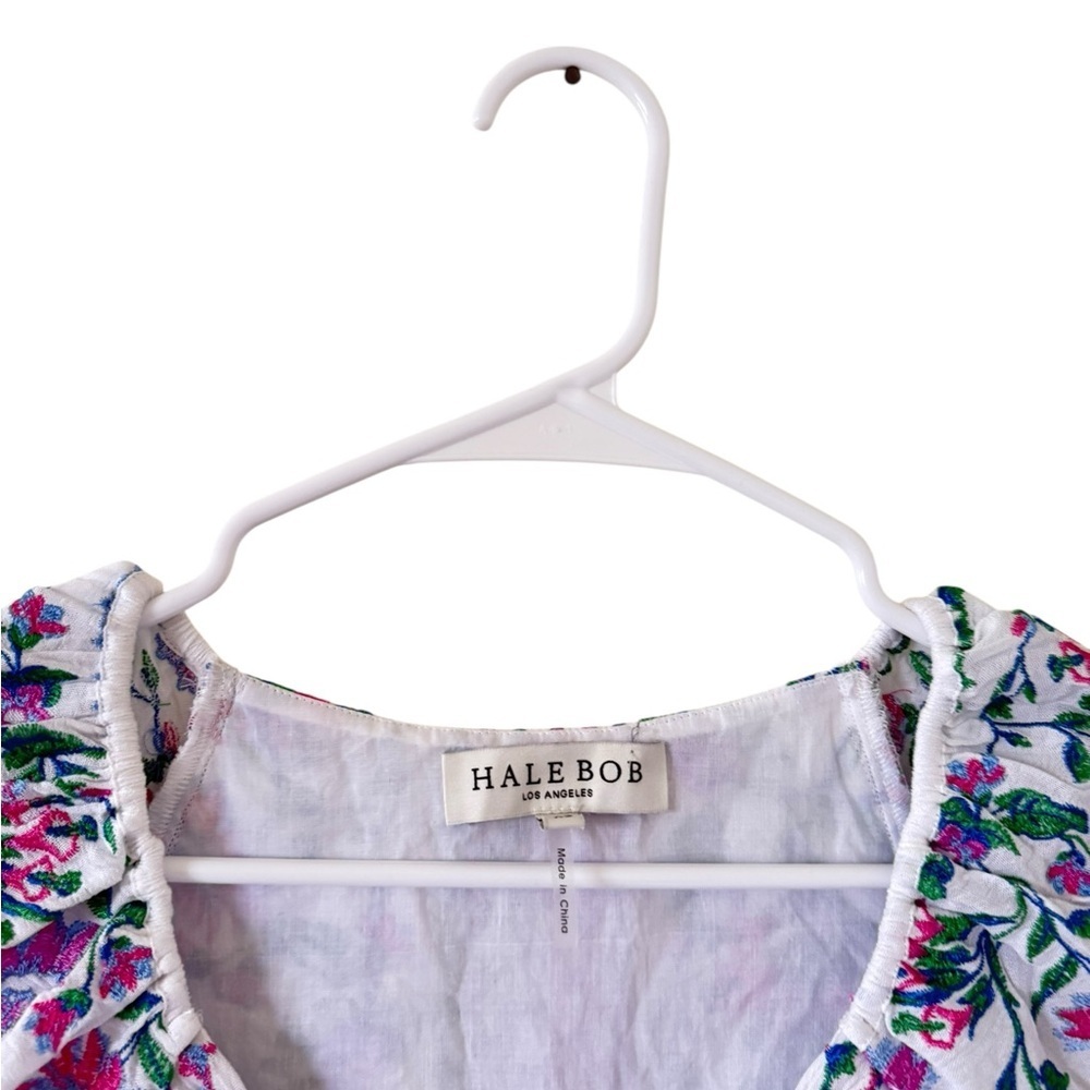 Hale Bob White Dress with Floral Accents - Picture 3 of 12